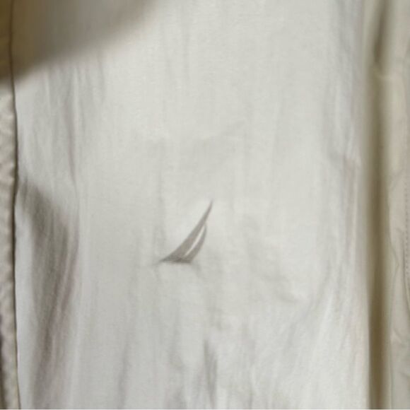 Nautica Rainbreaker Utility Bomber Ivory Men’s Cotton/ Nylon Lined Jacket XL - Picture 6 of 10